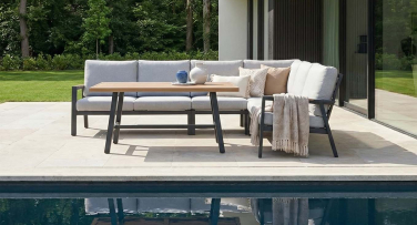 Venkovní hliníková  sedací souprava Crena Corner Woodlook