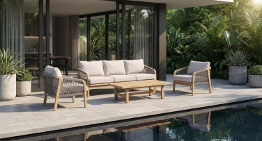 Dřevěná venkovní sedací souprava Valley5 Rope