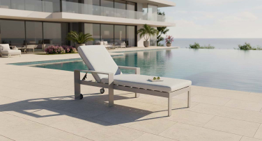 Hliníkové zahradní lehátko Sonoma Lounge Taupe