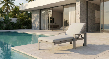 Hliníkové zahradní lehátko Sonoma Lounge Taupe