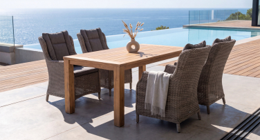 Luxusní ratanová zahradní jídelní souprava Maison4 Teak
