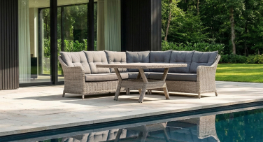 Luxusní ratanový zahradní nábytek Capri s vysokým jídelním stolem