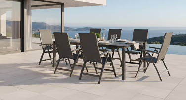 Luxusní zahradní jídelní set s polohovatelnými křesly DeGrace6