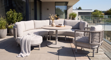 Luxusní zahradní sedací set Serene XL designový šedý zahradní nábytek VONE