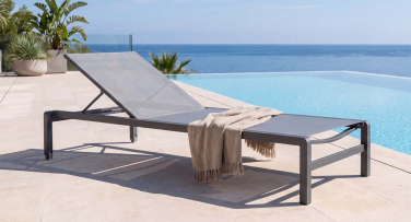 Zahradní lehátko Méridien Lounger s kolečky - anthracite