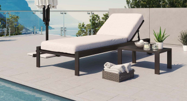 Lehátko Modern Lounger s odkládacím stolkem