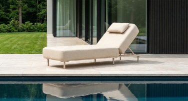 luxusní zahradní lehátko, venkovní lehátko k bazénu, polohovatelné lehátko Belfort, zahradní nábytek Olefin.
