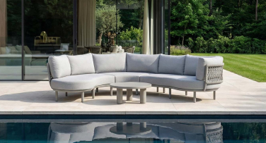 Designový zahradní sedací set Sereme Rope L pohodlná zahradní pohovka z hliníku