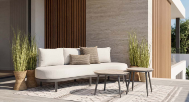 Designova velka zahradní pohovka View3 Rope 225cm luxusni venkovni pohovka vone