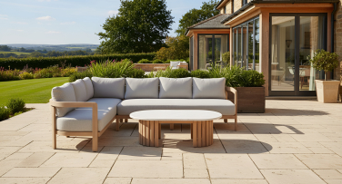 Luxsní zahrdní sedací souprava dřevěná Villea5