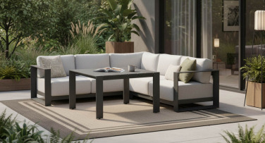 Luxusní hliníkový sedací set s vysokým stolem Accordia Dining6