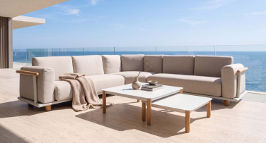 Luxusní zahradní sedací souprava Mezio Woodlook se silným polstrováním