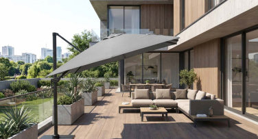 Luxusní zahradní slunečník Solara 300, základna 90 kg