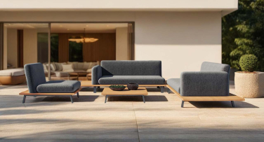 Designový zahradní sedací set pro 5 osob Myoko