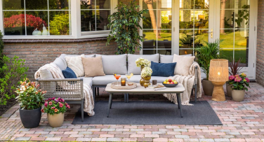 Luxusní zahradni rohova sedaci souprava Thaka Rope design