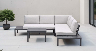 Rohový hliníkový venkovní sedací set Port 240 cm