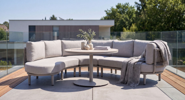 Designový zahradní sedací set Sereme Rope L pohodlná zahradní pohovka z hliníku