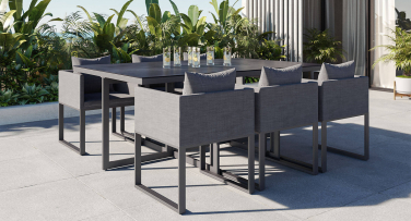 Venkovní jídelní souprava cube design Katori6