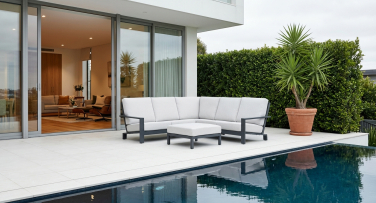 Hliníková rohová zahradní sedací souprava Vector5 z hliníku