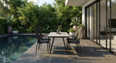 Zahradní jídelní souprava Guardia4 stůl 205cm s kvalitní deskou z umělého dřeva