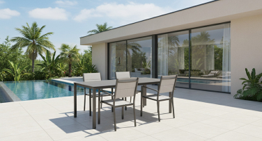 Venkovní jídelní sestava Velay4 s výsuvným stolem Ceramic