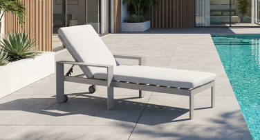 Hliníkové zahradní lehátko Sonoma Lounge Taupe