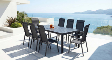 Zahradní jídelní souprava Linea8 luxusní hliníkový venkovní nábytek