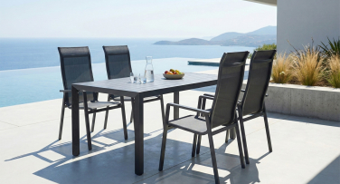 Zahradní jídelní souprava Linea4 odolný zahradní nábytek z hliníku