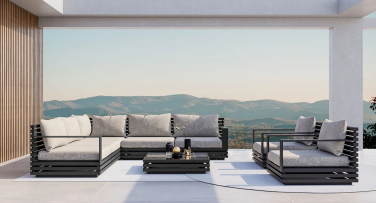 Rohova zahradni sedacka hliník