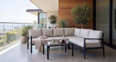 Hliníková zahradní sedací souprava s integrovaným lehátkem Vestra