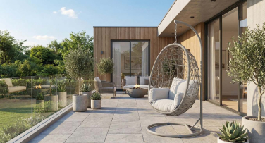 Zahradní závěsné křeslo Diena šedá